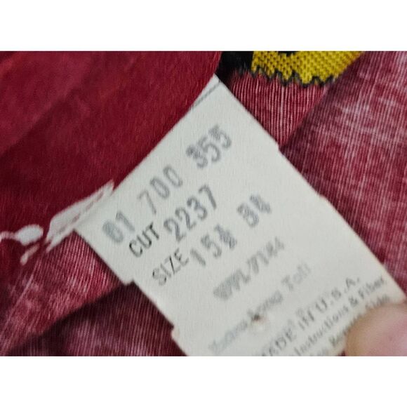 Vintage Tem Tex Women's Western Red Rodeo Shirt Medium - Picture 8 of 10